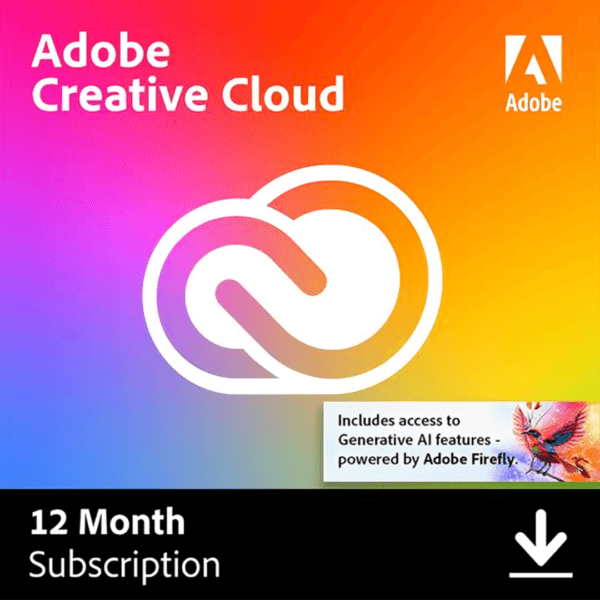 Adobe Creative Cloud 1 Year Subscription | All Apps PC/Mac